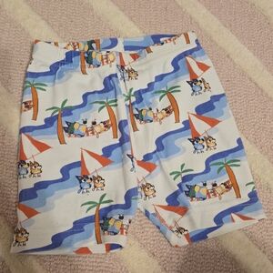 Hanna Andersson BLUEY Beach Print Pajama Shorts, Size 110 Size 5